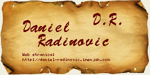 Daniel Radinović vizit kartica
